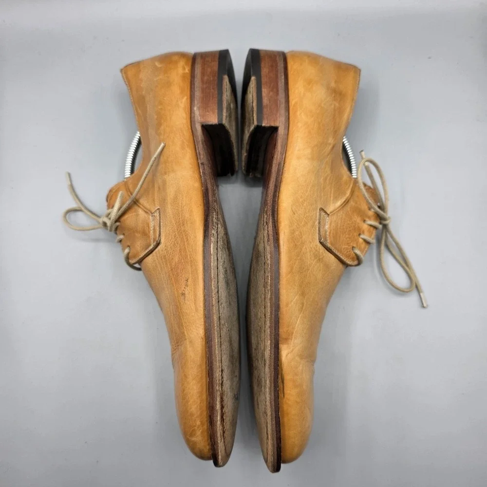 Magnanni Dress Shoes Mens 12 Tan Leather‎ Derby Oxford Business Professional